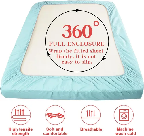 Vista 5 de NTBAY Sábana bajera ajustable extra larga para cama individual solamente – Sábana bajera de microfibra cepillada con bolsillo profundo – Suave, sin