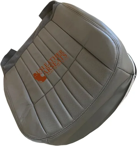 Vista 4 de Funda de asiento de vinilo perforada con parte inferior lateral de pasajero (compatible con Chevy Impala SS 1994-1996), color gris