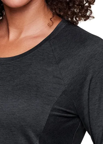 Vista 5 de RBX Active - Camiseta de manga larga para mujer, súper suave, con teñido espacial, para correr