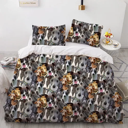 Vista 20 de Juego de funda de edredón de Malinois belga, juego de ropa de cama decorativo de 3 piezas con 2 fundas de almohada, funda de edredón suave, juego