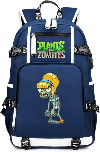 Vista 23 de ISaikoy Game Plants vs. Zombies - Mochila de hombro para libros, mochila escolar, color 1