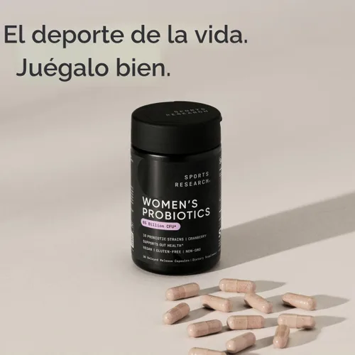 Vista 7 de Sports Research Probióticos para Mujeres con Prebióticos, 65 Mil Millones de UFC - Cápsulas Veganas para la Salud Intestinal y Apoyo Digestivo