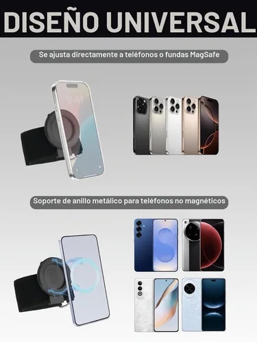 Vista 4 de Clip magnético para cinturón universal para muñeca/mochila soporte para teléfono para correr, senderismo, viajes, placa de engranaje táctico