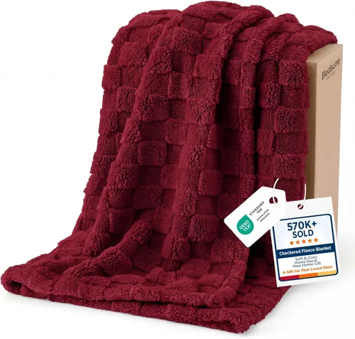 Vista 46 de Bedsure GentleSoft - Manta verde salvia para sofá, manta de forro polar a cuadros, regalos de Navidad para mujeres, hombres y niñas, bonita manta