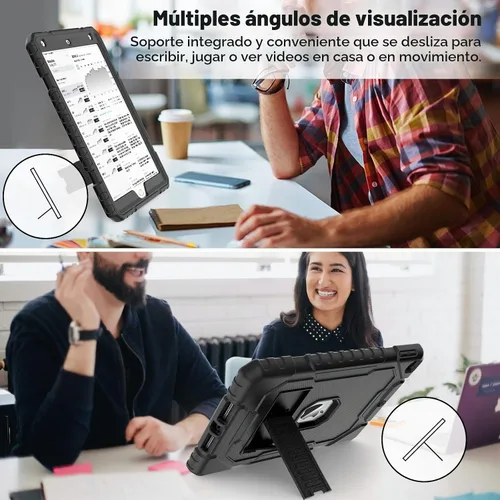 Vista 4 de ZoneFoker Funda para iPad de 9ª/8ª/7ª generación 2021/2020/2019 (10.2 pulgadas), Resistente de Servicio Pesado Grado Militar a Prueba de Golpes