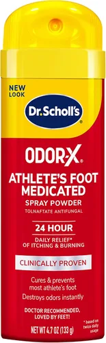 Vista 2 de Dr. Scholl's Polvos en aerosol para combatir olores y pies de atleta, paquete de 2