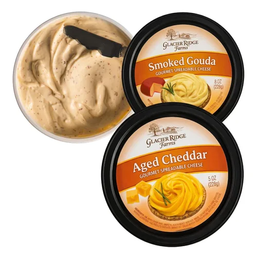 Vista 3 de Glacier Ridge Farms Gouda Ahumado Gourmet Queso Untable 8oz (una taza)