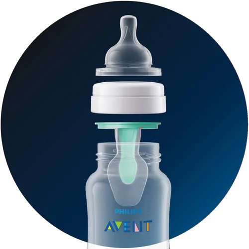 Vista 5 de Philips Avent Biberón anticólicos para recién nacido, 4 unidades, flujo 1, SCF421/47