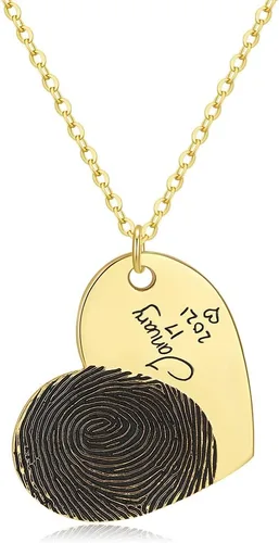 Vista 2 de Collar personalizado con dije de mensaje de escritura a mano, grabado personalizado, collar conmemorativo para mujer, joyería conmemorativa, regalo