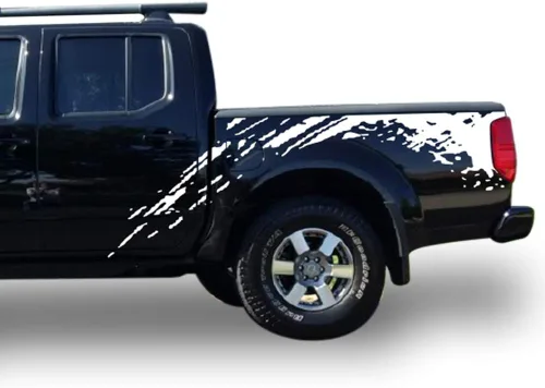 Vista 9 de Adhesivo adhesivo de vinilo para cama de lodo compatible con Nissan Frontier Navara 2004-Present (negro)