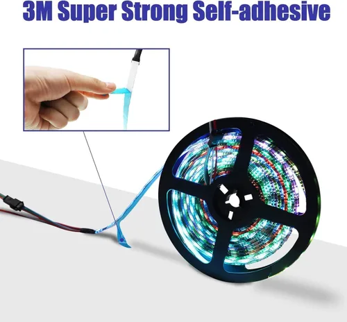 Vista 2 de 360 Accesorios para máquina de cabina de fotos, tira de luces LED 5050 de 10.5 pies, con control remoto para TV, monitor