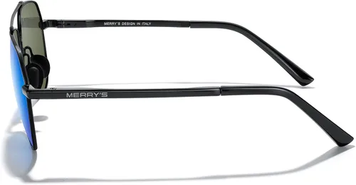 Vista 3 de MERRY'S Lentes de sol clásicos Pilot para hombres y mujeres, lentes de sol polarizados para conducción con lentes espejados, protección UV 400