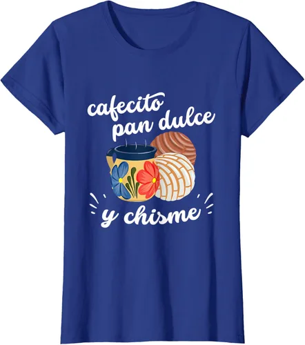 Vista 35 de Camiseta Cafecito Pan Dulce y Chisme Mexican Hispanic Pride Breakfast Negro