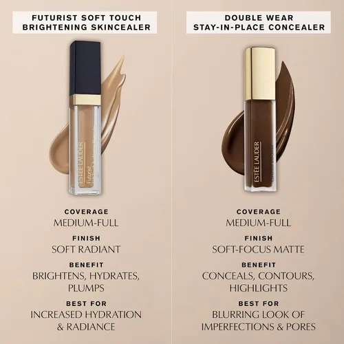 Vista 8 de Estée Lauder Corrector Double Wear Stay-in-Place Impecable de 24 Horas Larga Duración Acabado Mate Suave, Cobertura Media a Completa