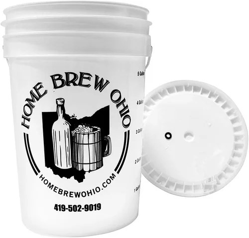 Vista 4 de Home Brew Ohio Cubo de fermentación de 6.5 galones con tapa con ojales