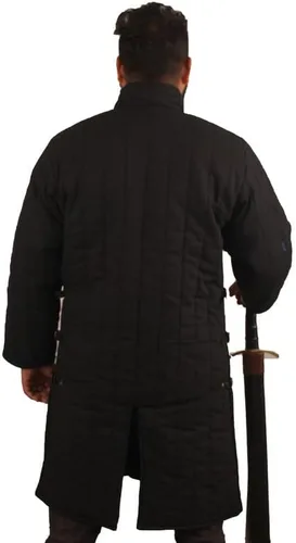 Vista 3 de Medieval Espesor Acolchado Mangas Completas Gambeson Abrigo Aketon Chaqueta Armadura