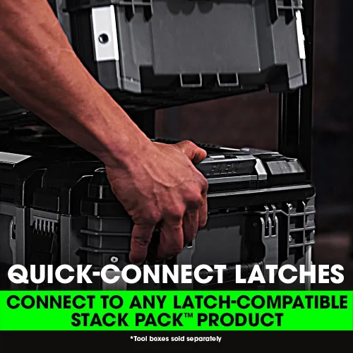 Vista 6 de FLEX STACK PACK - Caja de herramientas de 3 cajones con sistema de almacenamiento, FS1105, gris/negro