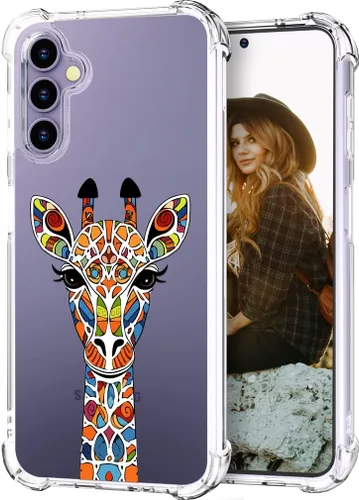 Vista 12 de Hungo Funda compatible con Samsung Galaxy S25 Plus / S24 Plus, diseño femenino estético de diseño femenino S24+ S25+ de astronauta de dibujos