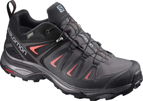 Vista 9 de Salomon Zapatos de senderismo X Ultra 3 para mujer Grey Red Magnet Grey Mineral Red