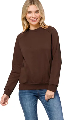 Vista 120 de MixMatchy Sudadera básica suave y cómoda de forro polar con cuello redondo para mujer