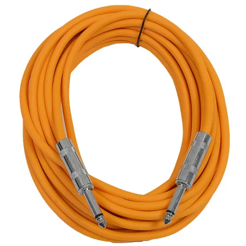 Vista 9 de Seismic Audio Cables para altavoces de guitarra, cables de guitarra TS de ¼”, negros, 2 pies