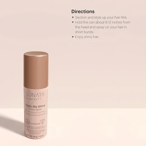 Vista 4 de Lunata Make Me Shine - Spray de brillo para el cabello, protector de calor, tratamiento de brillo para el cuidado del cabello, protección