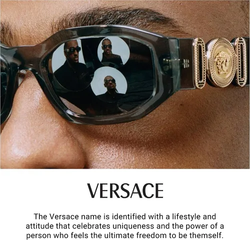 Vista 5 de Versace VE1066-1053 Marco de gafas 1.969 in, Marrón claro