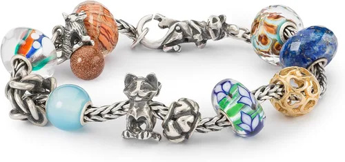 Vista 4 de TROLLBEADS Borla de lealtad ilimitada, Plata esterlina, vidrio aventurina