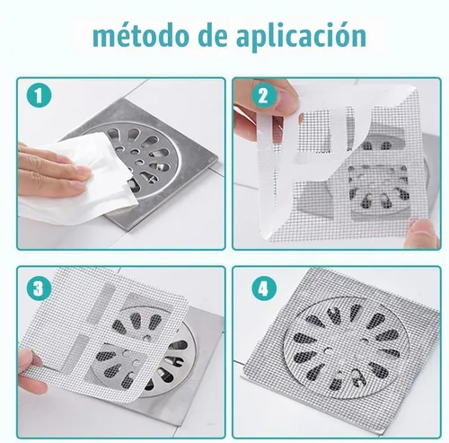 Vista 4 de Adhesivos desechables para drenaje de cabello, cubierta de drenaje de ducha 2026, calcomanías de filtro de drenaje de piso de baño, calcomanía