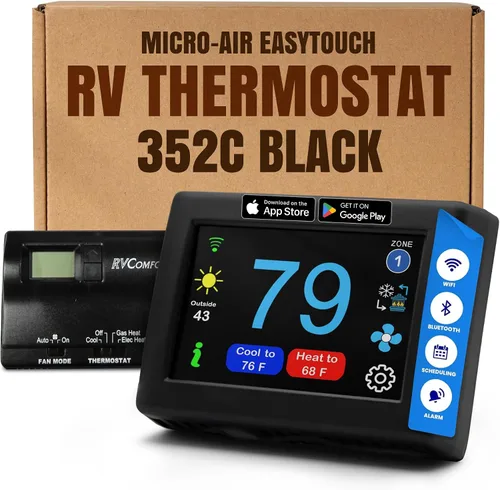 Vista 12 de MICRO-AIR EasyTouch - Termostato digital de repuesto para autocaravana, programable y confiable, habilitado para WiFi y Bluetooth, termostato