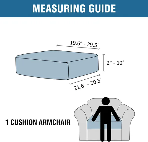 Vista 2 de H.VERSAILTEX Funda de cojín elástica de terciopelo para sofá, funda de cojín de felpa para cojines de silla, protector de muebles, cojín de asiento