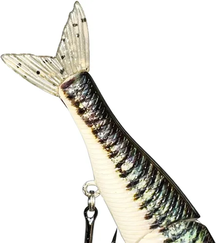 Vista 3 de Topwater - Señuelo de pesca artificial Bionic Wobbler, 5.5 pulgadas/1.02 onzas, simulación de hundimiento lento, cebo duro multiarticulado