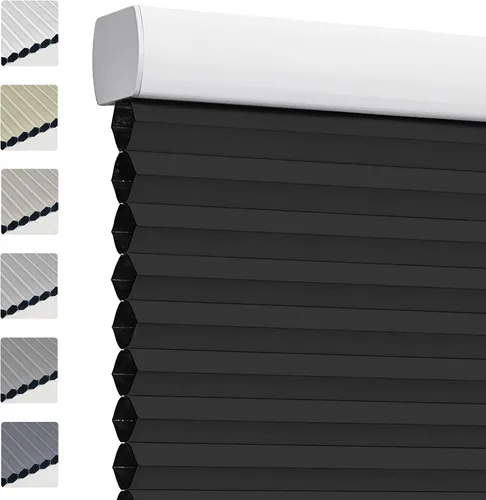 Vista 13 de Keego Persianas celulares opacas sin cordones, con diseño de panal de abeja, persianas para ventanas de dormitorio, para el hogar, fáciles de Beige