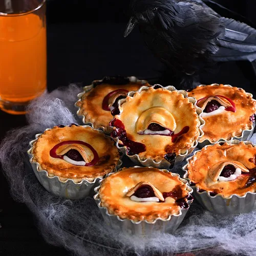 Vista 3 de Hemoton Envoltorio de tarta de huevo, 12 piezas de tarta de huevo, mini moldes de acero inoxidable, mini tartaleta de tartaleta, pastel de tartaleta