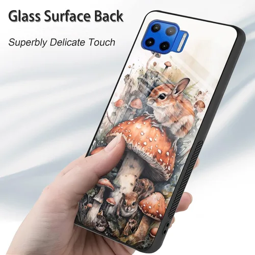 Vista 48 de Funda para Motorola Moto Edge 2022, cubierta trasera de vidrio templado con protector de pantalla, funda protectora a prueba de golpes para Motorola