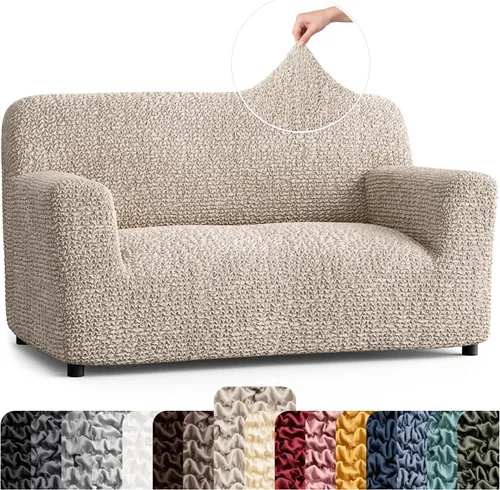 Vista 44 de PAULATO BY GA.I.CO. Funda para Silla - Funda para Sillón - Funda para Sillón - Funda de Tela Suave - Protector de Muebles Elegante de Ajuste Ceniza