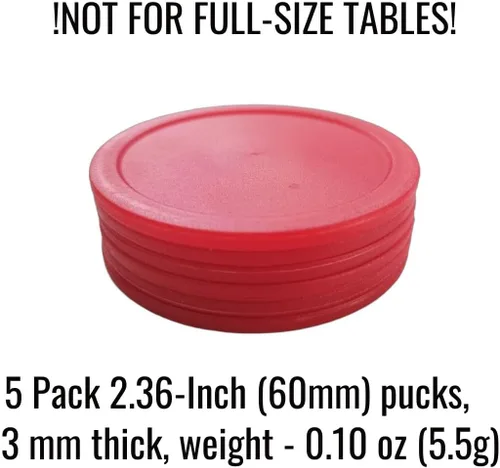 Vista 3 de Discos de hockey de aire de 2.323 in (2,32 pulgadas), accesorios de repuesto para mesas de juego
