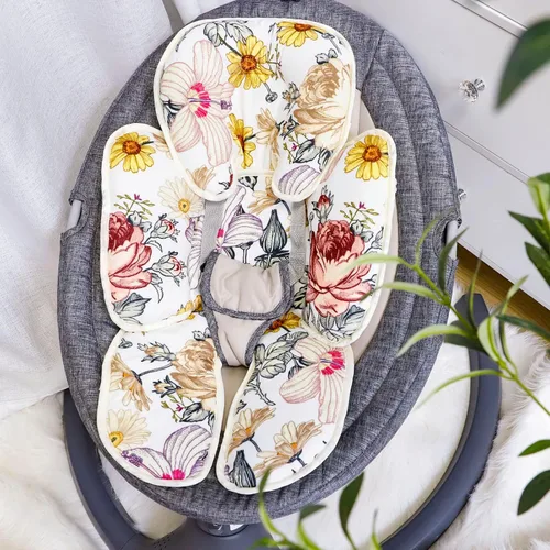 Vista 5 de Soporte floral para la cabeza y el cuerpo del asiento de automóvil, inserto reversible 2 en 1, cojín suave para asiento de automóvil, cochecito