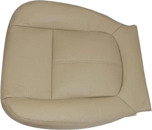 Vista 7 de Priprilod Funda de Asiento de Reemplazo de Microfibra de Cuero Perforada Color Marrón Claro para Conductor y Pasajero, con Respaldo Reclinable