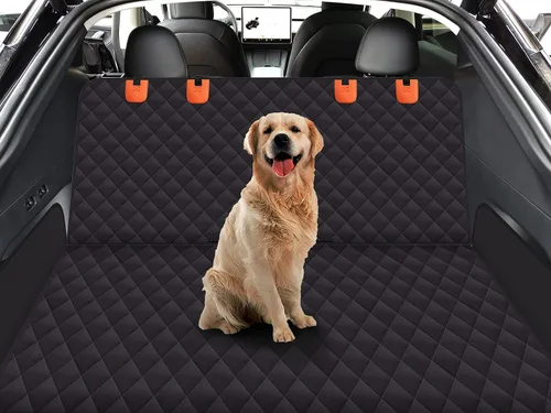 Vista 2 de GXT Funda Protectora para Asiento Trasero de Perro para Coches, SUV y Camiones con Ventana de Malla, Material Resistente a Arañazos, Antideslizante