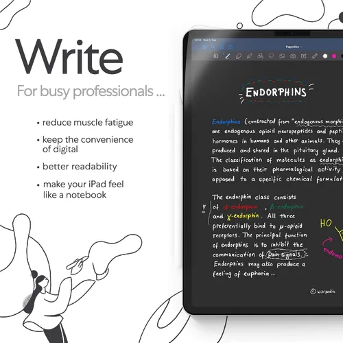 Vista 4 de Paperlike 2.0 (2 piezas) para iPad Pro 11" (2020/21/22) y iPad Air 10.9" (2020/22) – Protector de pantalla mate para dibujar, escribir y tomar notas