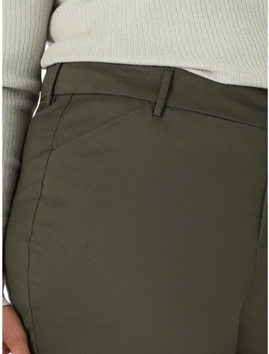 Vista 5 de Lee - Pantalón para mujer talla extragrande, de pierna recta, corte relajado, antiarrugas