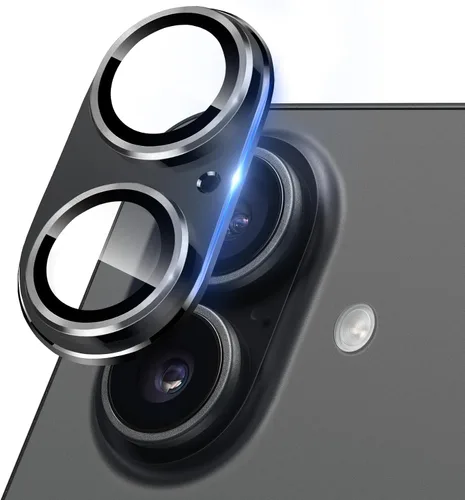 Vista 100 de Protector de Lente de Cámara para iPhone 14 / iPhone 14 Plus Película de Cubierta de Cámara de Metal, Vidrio Templado 9H, Antiarañazos, Compatible
