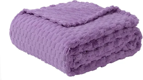 Vista 23 de FY FIBER HOUSE Manta de Vellón para Sofá 300GMS Súper Suave de Felpa Difusa Mantas y Cobijas para Sofá Cama Oficina, 40x50 Pulgadas, Beige