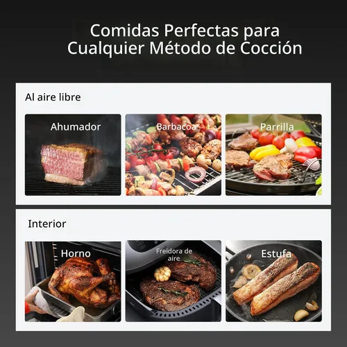 Vista 7 de ThermoMaven Termómetro inalámbrico WiFi para carne, 2 sondas, base inteligente, 6 sensores Unlimted Monitor Range via APP, Commercial-Grade NIST