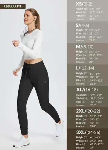 Vista 6 de BALEAF Pantalones deportivos con forro polar para mujer, pantalones de senderismo de cintura alta, resistentes al agua, pantalones térmicos de esquí
