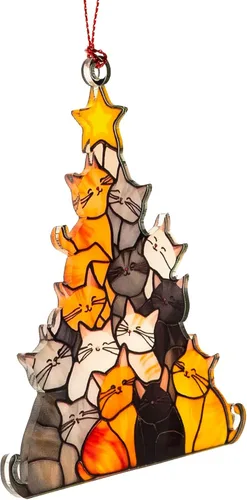 Vista 4 de Regalos para amantes de los gatos para mujeres, lindos adornos de gato, divertidos adornos de Navidad 2026, decoración de Navidad para árbol