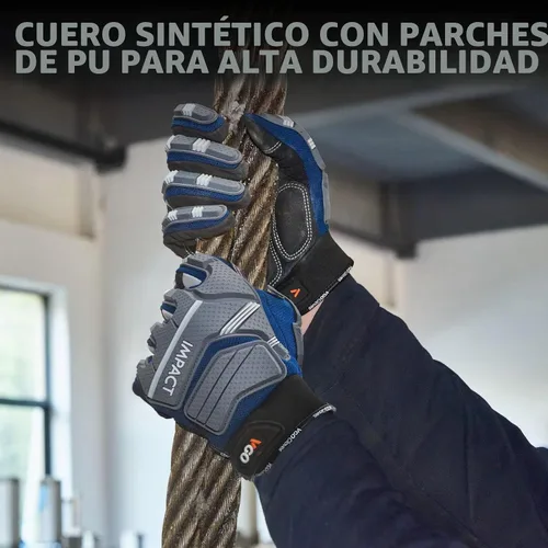 Vista 5 de Vgo... Impact Resistant Mechanic Gloves for Men,Heavy Duty(SL9792)