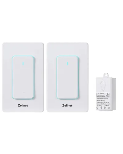 Vista 9 de Zoiinet - Kit de interruptor de luces inalámbrico, diseño con hebilla y removible, interruptor de múltiples vías, no necesita WiFi, programable