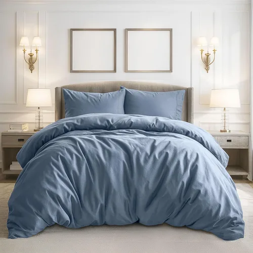 Vista 11 de Pure Bedding - Funda de edredón tamaño Individual/Individual XL - Juego de ropa de cama extra suave de 2 piezas, incluye 1 funda de edredón de 68 x